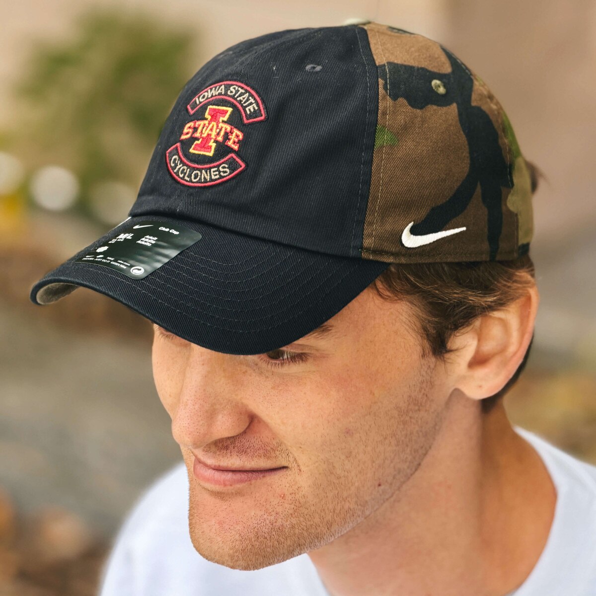 Nike I-State Black & Camo Military Appreciation 2025 Adjustable Hat